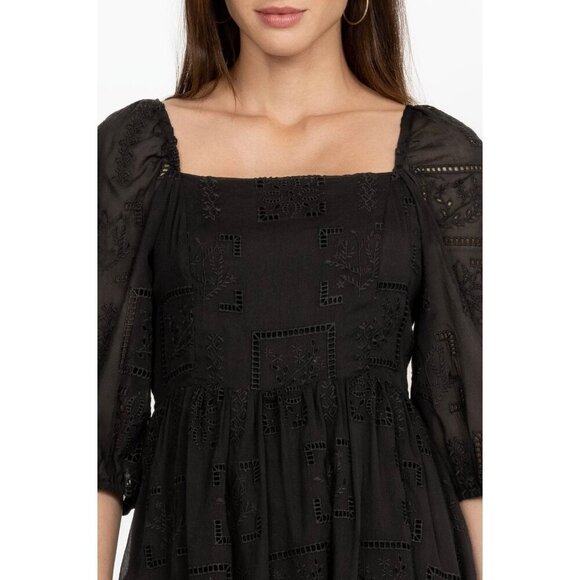 Johnny Was Ella Mini Dress Black Size Small - Picture 4 of 13